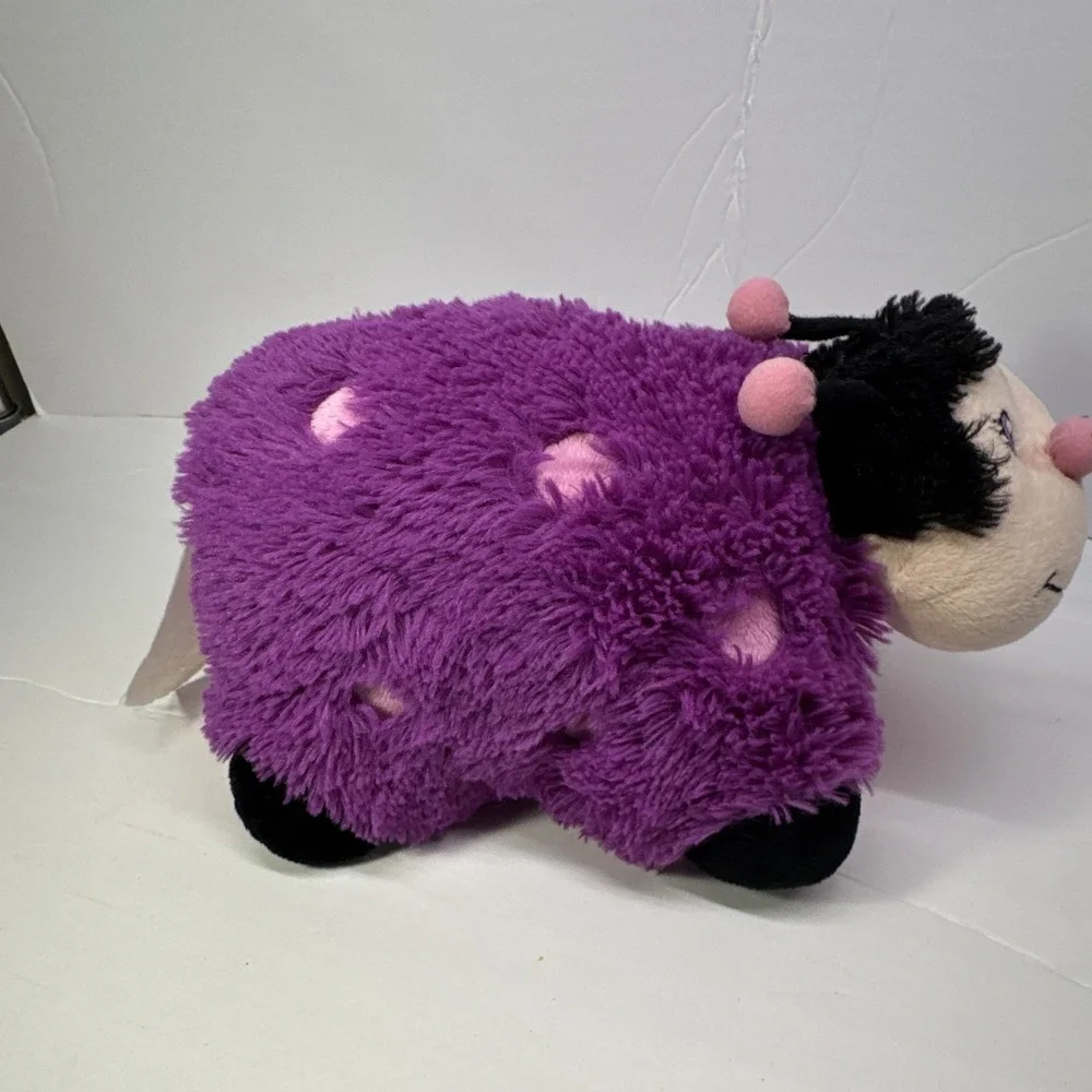 Pillow Pets Pee-Wee Purple Ladybug Spotted Plush Soft Throw Pillow